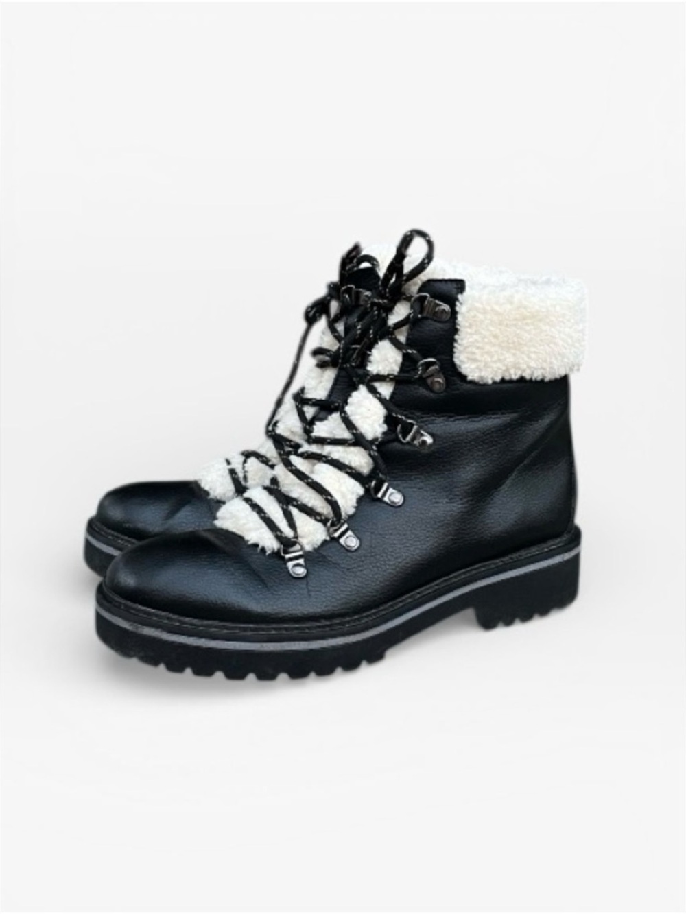 Tommy Hilfiger Ron 2 Sherpa Lined Combat Boot in Black Size 10